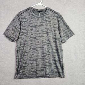 TEN THOUSAND Men's Heather Grey Short Sleeve Workout T-shirt Size L